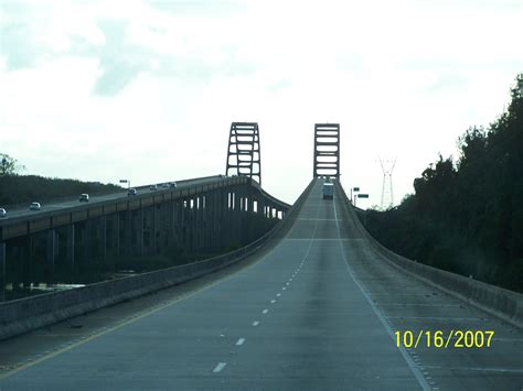 Crossing A Long Bridge In Alabama Bridge Places Structures