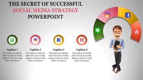 Stunning Social Media Strategy PowerPoint Template