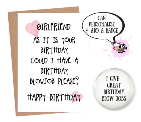 Rude Girlfriend Birthday Cards Rude Birthday Cards Personalised