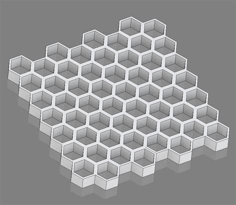 Repeatable Honeycomb Pattern Stl File For 3d Download Now Etsy