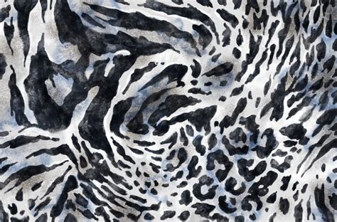 Gray Zebra Watercolor Animal Print Carpet Tenstickers