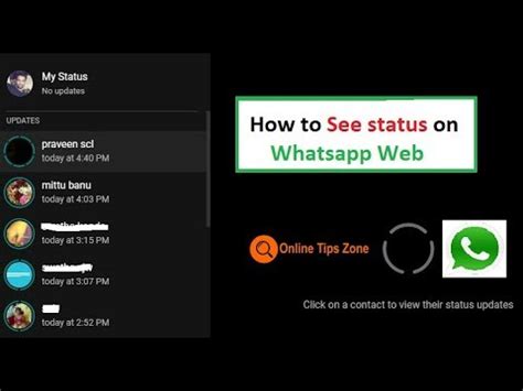 Click on the video status button to choose the video and send to your whatsapp status. How to see Status on Whatsapp Web - YouTube