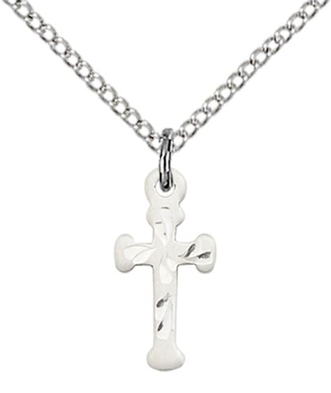 Sterling Silver Cross Pendant With Chain 12 X 14 Ewtn Religious