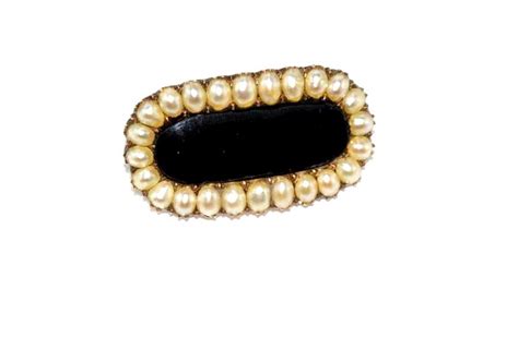 Georgian 9ct Gold Brooch With Pearls And Agate Brooches Jewellery