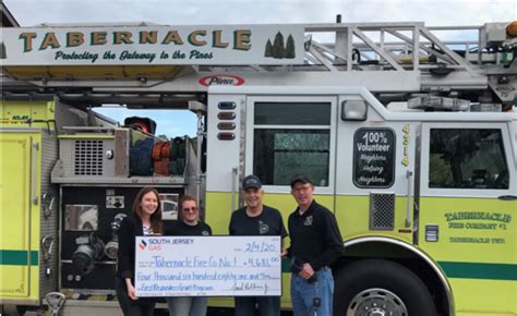 Tabernacle Fire Co Receives Grant From Sj Gas Cnbnews