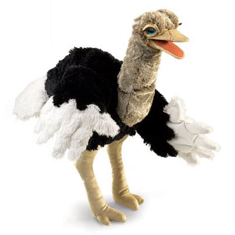 Hand Puppet Folkmanis Ostrich New Animals Soft Doll Plush Toys 3026