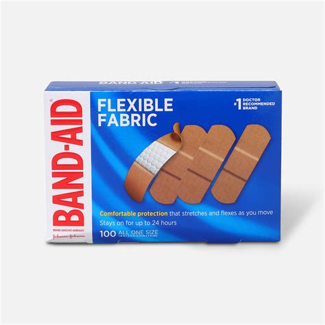 Hsa Eligible Band Aid Flexible Fabric Adhesive Bandages One Size 100 Ct