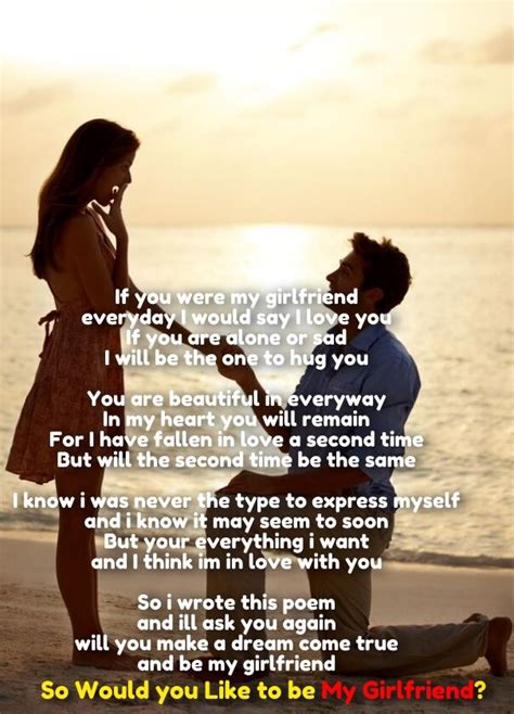 Would You Like To Be My Girlfriend Poem Me As A Girlfriend
