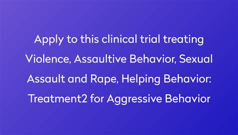 Treatment2 For Aggressive Behavior Clinical Trial 2023 Power