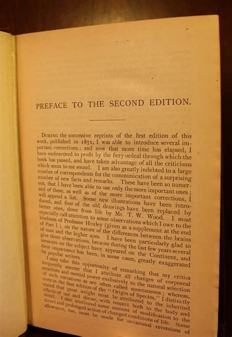 The Descent Of Man And Selection In Relation To Sex By Charles Darwin Very Good Hardcover