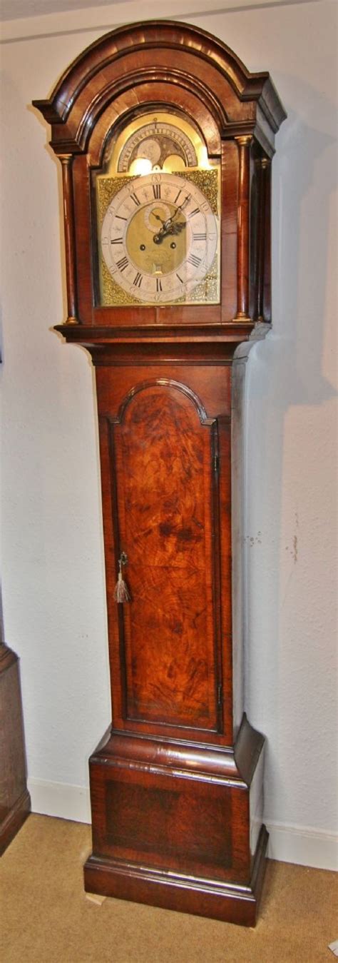 Fine 18th Century Walnut Brass Moon Phase Tidal Longcase Clock Jon Martin Of Bristol 402794