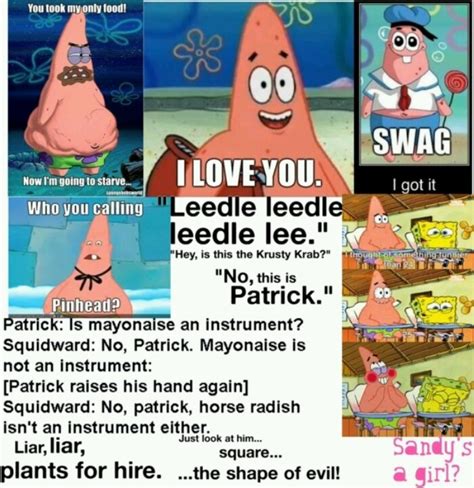 Check spelling or type a new query. Patrick. I love that star fish | Spongebob memes ...