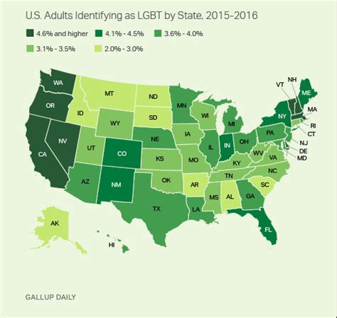 Gallup Poll Reveals States With Highest Lgbt Population