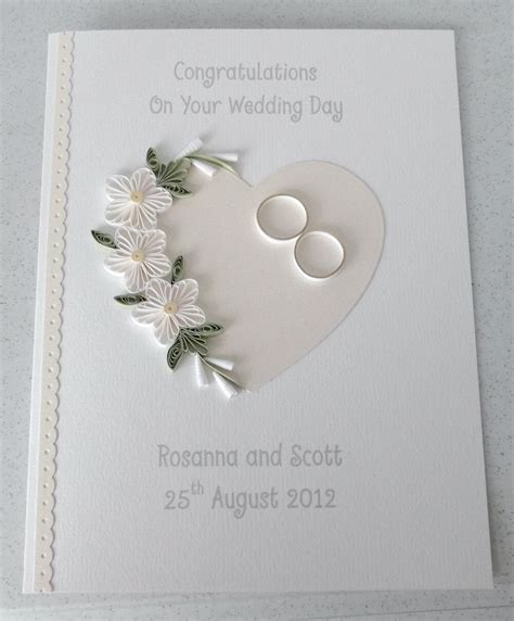 Quilled wedding card paper quilling personalized
