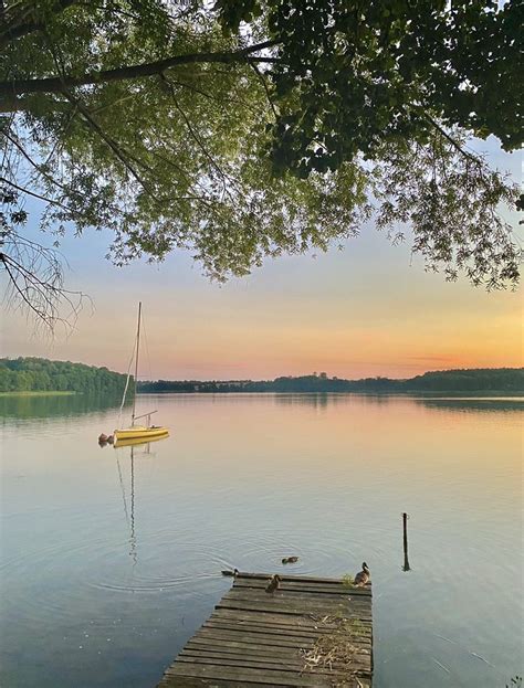 Boat Lake Aesthetic Sunset In 2021 Lake Swimming Lake Boat Lake