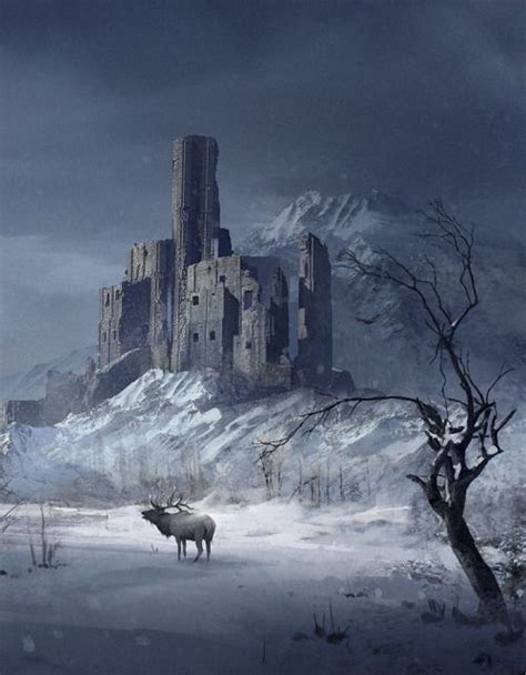 Castle In A Snowy Forest By Sergey Zabelin Fantasy Art Watch
