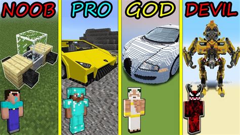 Minecraft Battle Noob Vs Pro Vs Hacker Vs God Super Car In Minecraft Youtube
