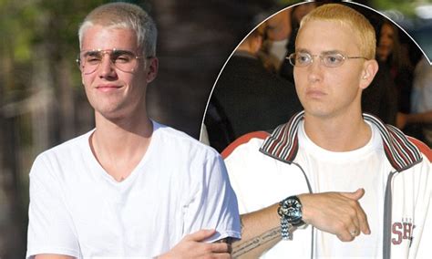 Justin Bieber Appears To Be Morphing Into Eminem Daily Mail Online