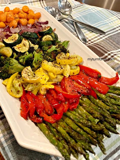 Roasted Vegetable Platter With Colorful Veggies My Turn For Us