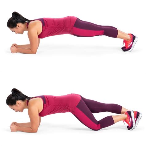 Elbow Plank With Alternating Knee Tap 10 Minute Cardio For Abs