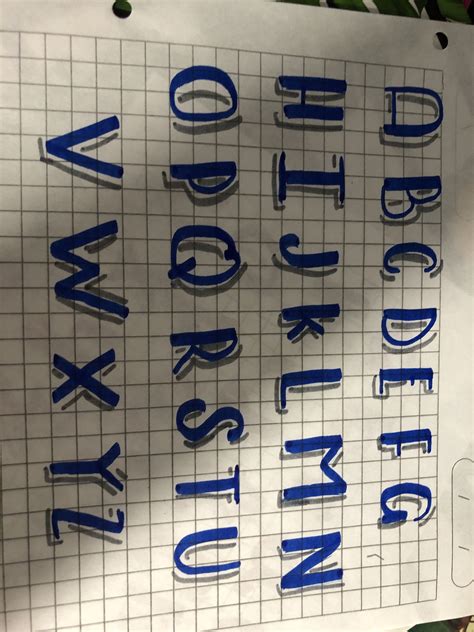 Molde De Alfabeto Sombreado Lettering Alphabet Fonts Lettering Images