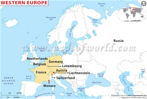 Western Europe Map Map Of Western Europe