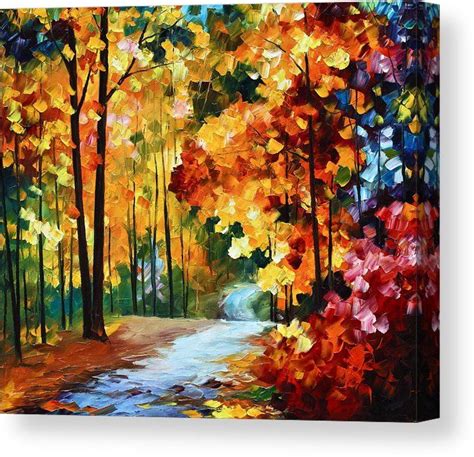 Red Fall Canvas Print Canvas Art By Leonid Afremov In 2020 Fall