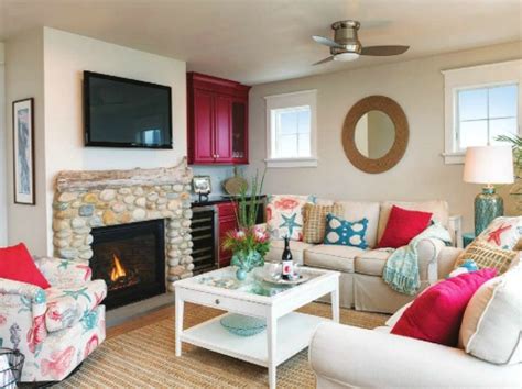 26 Small Cozy Beach Cottage Style Living Room Interior