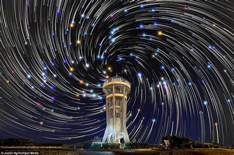 Stunning Digitally Composited Star Trail Photos Of The Night Sky Over