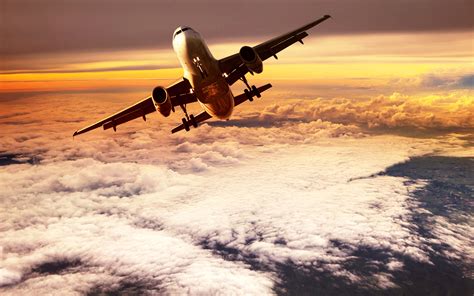 Passenger Plane Flying On Clouds Top Wallpaper Aircraft Wallpaper