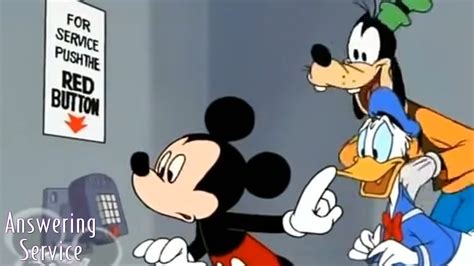 Answering Service 2000 Disney Mickey Donald And Goofy Cartoon Short