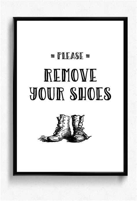 Free Printable Please Remove Shoes Sign Printable