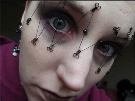 Corset Weird Ill Alt Creative Makeup Bridge Piercing Emo Goth Crazy Insane Body