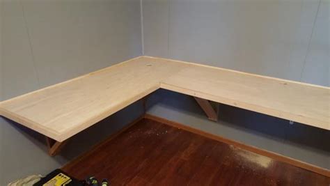 Perfect for home or office! Long Floating L-shaped Desk - DoItYourself.com Community ...