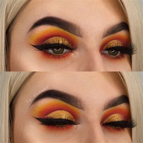 Orange Look ️ Makeupaddiction Eyemakeupdark