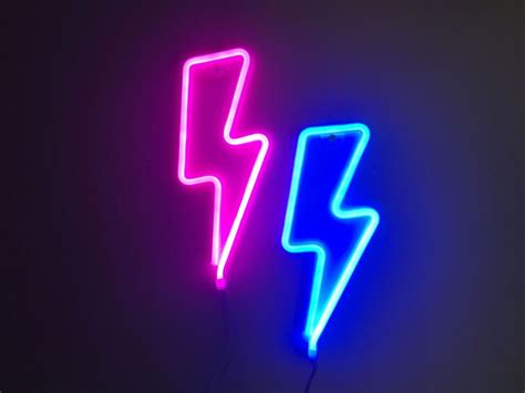Lightning Bolt Led Neon Sign Custom Neon Sign Neon For Home Etsy