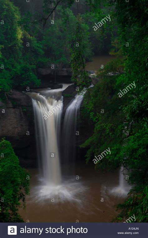 Heo Suwat Waterfall In Khao Yai Nationional Park Thailand Stock Photo