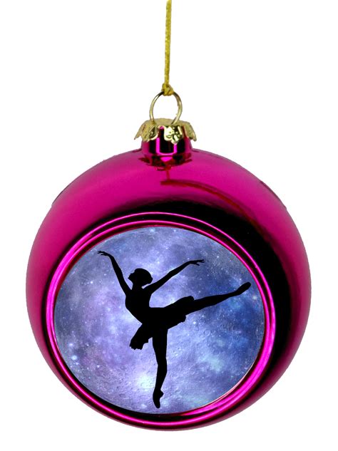Ballerina Dancer In The Sky Ballet Bauble Christmas Ornaments Pink