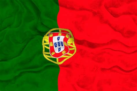 Bandeira Nacional De Portugal Fundo Com Bandeira De Portugal Foto Premium