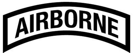 Airborne Tab Decal Custom Sizes Custom Colors Armed Forces Etsy