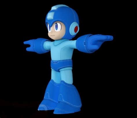 Mega Man Rockman Free 3d Model - .Dae, .Fbx - Open3dModel