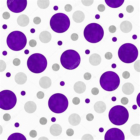 Purple Gray And White Polka Dots Pattern Repeat Background — Stock