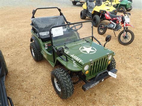 Gas Powered Jeep Themed Go Cart Jm Wood Auction Company Inc