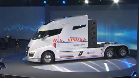 Nikola One Hydrogen Electric Semi Truck Unveiled Video