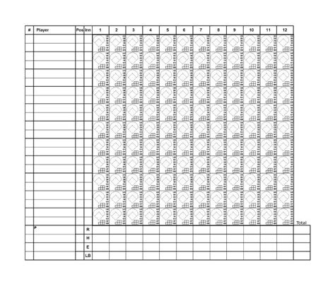 The baseball hall of fame credits henry chadwick with the invention of the box score in 1858. 30+ Printable Baseball Scoresheet / Scorecard Templates ...