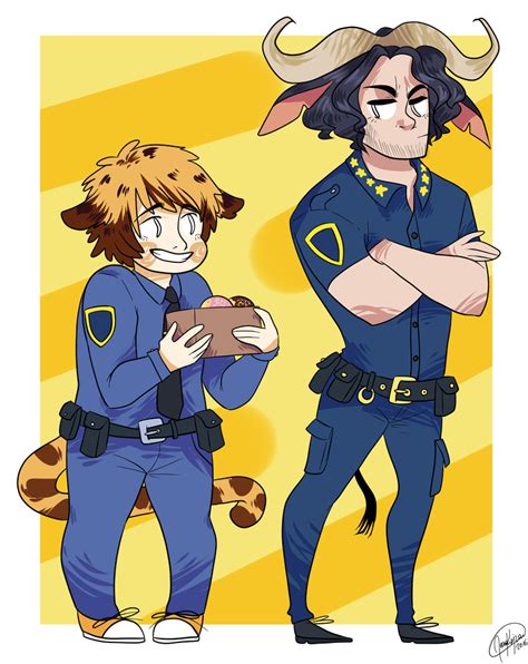 Officer Clawhauser And Chief Bogo By Joannawentbananas On Deviantart