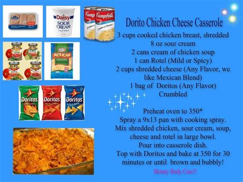 Learn how to prepare this easy french toast casserole with cream cheese recipe like a pro. Dorito Chicken Cheese Recipe | Chicken cheese casserole ...