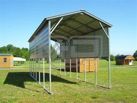 We will design and build a flat roof carport that is aesthetically pleasing and durable! Carport | Vertical Roof | 12W x 31L x 12H Metal RV Carport Cover
