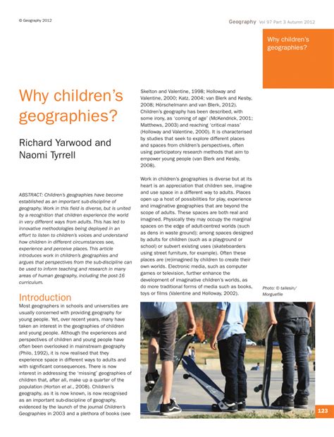 Pdf Why Childrens Geographies