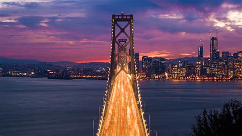 974059 San Francisco Oakland Bay Bridge Long Exposure River